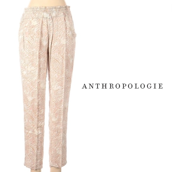 Anthropologie HEI HEI Bohemian Cream Lightweight Jogger Pants - Size S - Picture 1 of 11